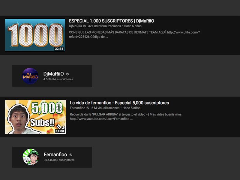 Metas en YouTube